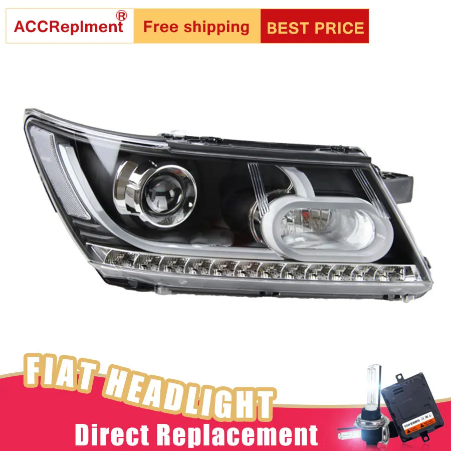 2Pcs LED Headlights For Dodge Journey 2009-2016 led car lights Angel eyes xenon HID KIT Fog Daytime Running Lights | Автомобили и