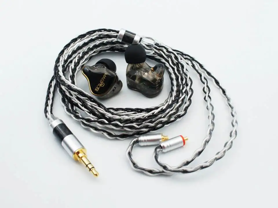 Black MAGAOSI DT6 6BA MMCX Audiophile HiFi наушники-вкладыши IEMs с 2 Переключатель настройки - Цвет: Black