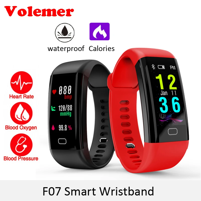 Смарт-браслет Volemer F07 с цветным экраном IP68 Водонепроницаемый Фитнес-браслет