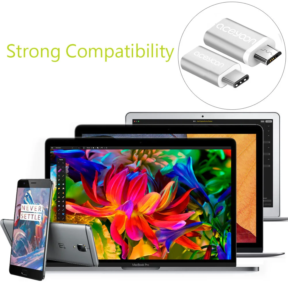 aceyoon Тип С для Микро USB Адаптера Мини 3 А Супер скорость USB2.0 Гнездовой C Штыревой 3.1
