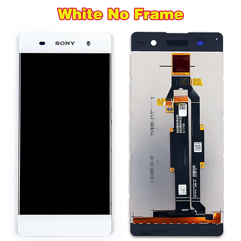 White without Frame SONY Xperia XA 5,0 дюймов ЖК-дисплей F3111 F3112 F3115 F3116 сенсорный экран дигитайзер 1280*720 сборка рамка бесплатные инструменты стеклянная пленка - Цвет: White without Frame