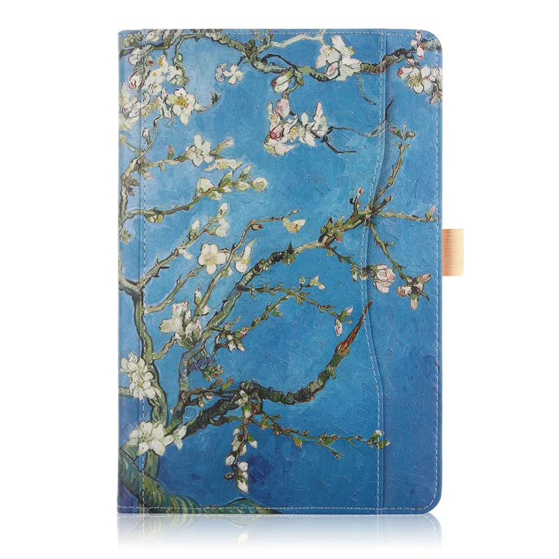 QCK Apricot flower Чехол для samsung Galaxy Tab S4 10,5 T830 T835 SM-T830 SM-T835 10," Умный складной чехол-подставка для планшета с ремешком+ ручка - Цвет: QCK Apricot flower