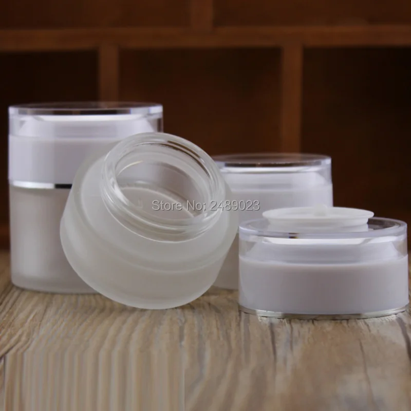 Матовая стеклянная банка для крема косметический контейнер банки макияжа с