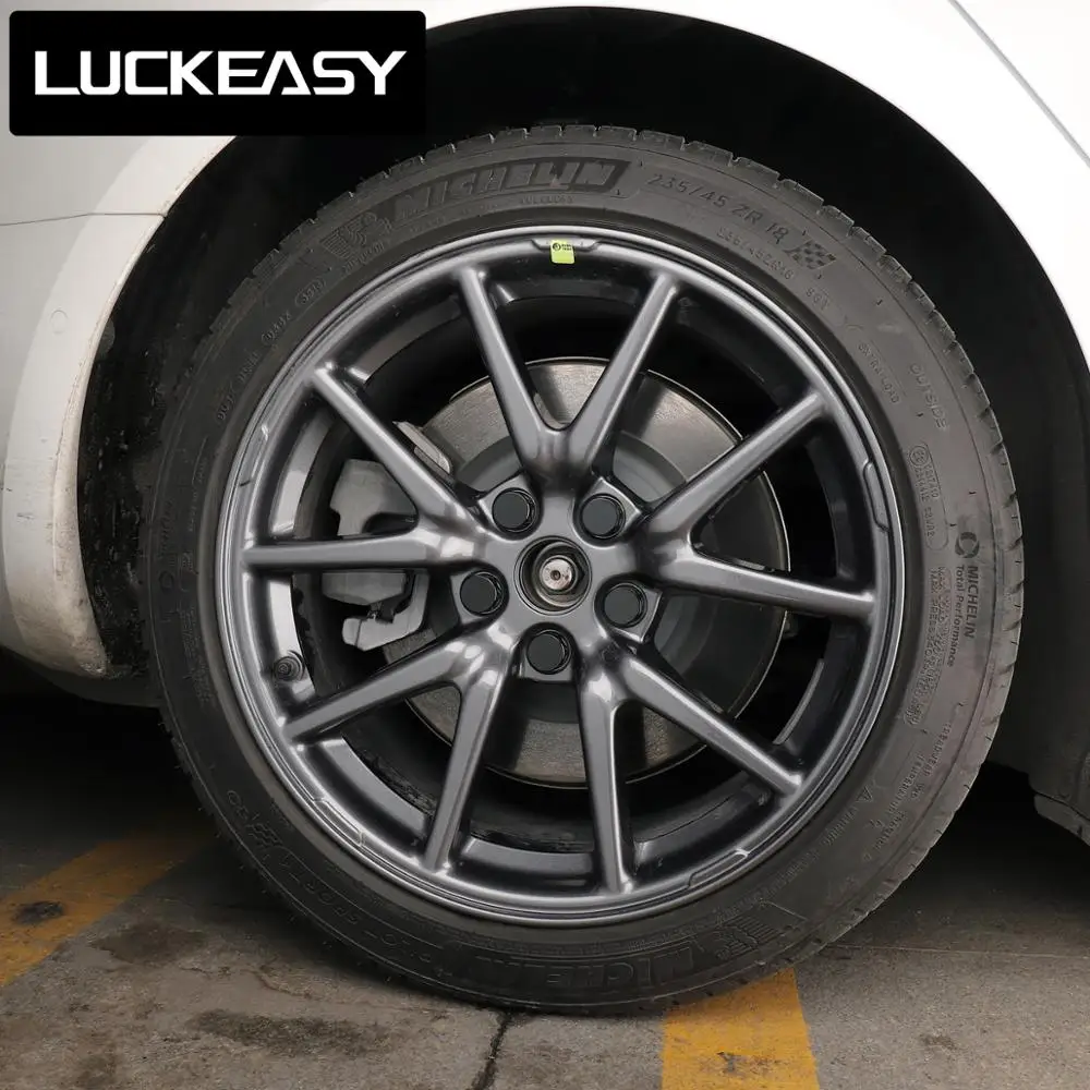 Набор колпачков на колесные диски LUCKEASY для Tesla Model 3 2017 2021 Aero центральные и