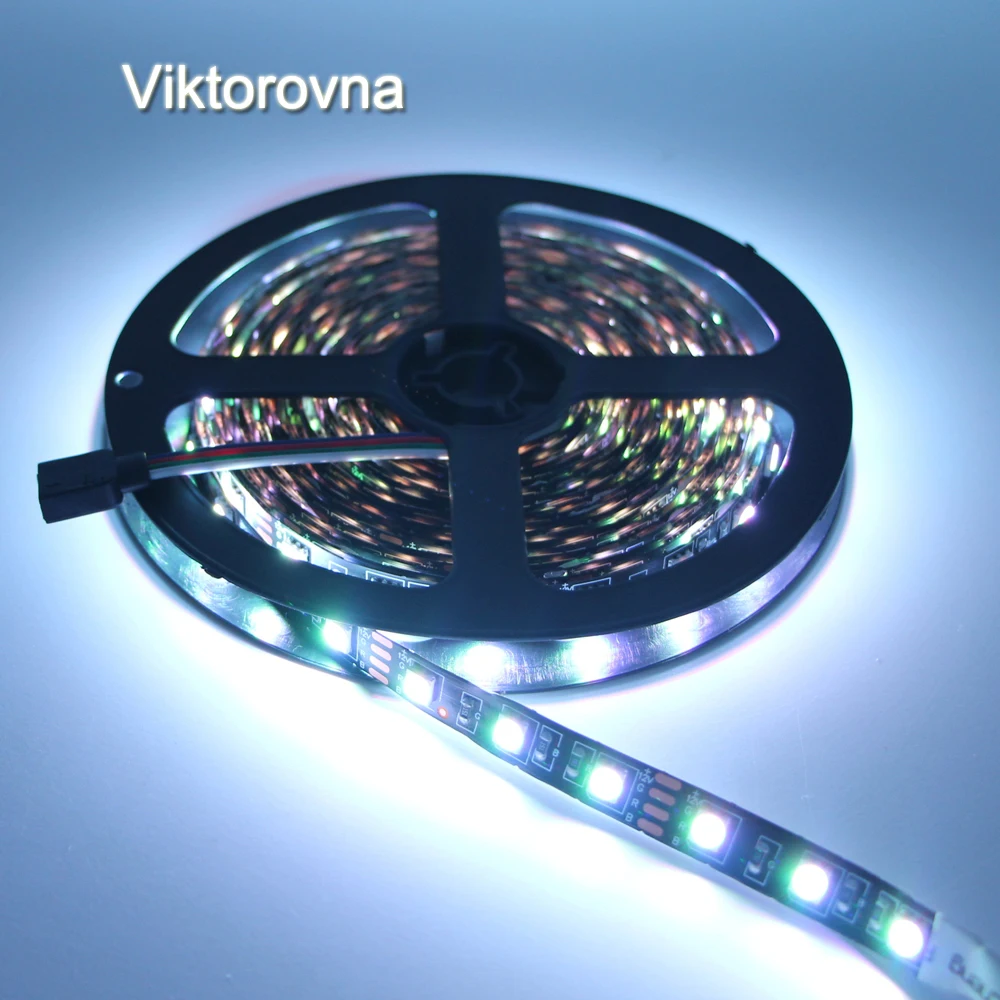 0 5/1/2/3/4/5M цветных (RGB) светодиодных лент светильник 5050 SMD не водонепроницаемый Led