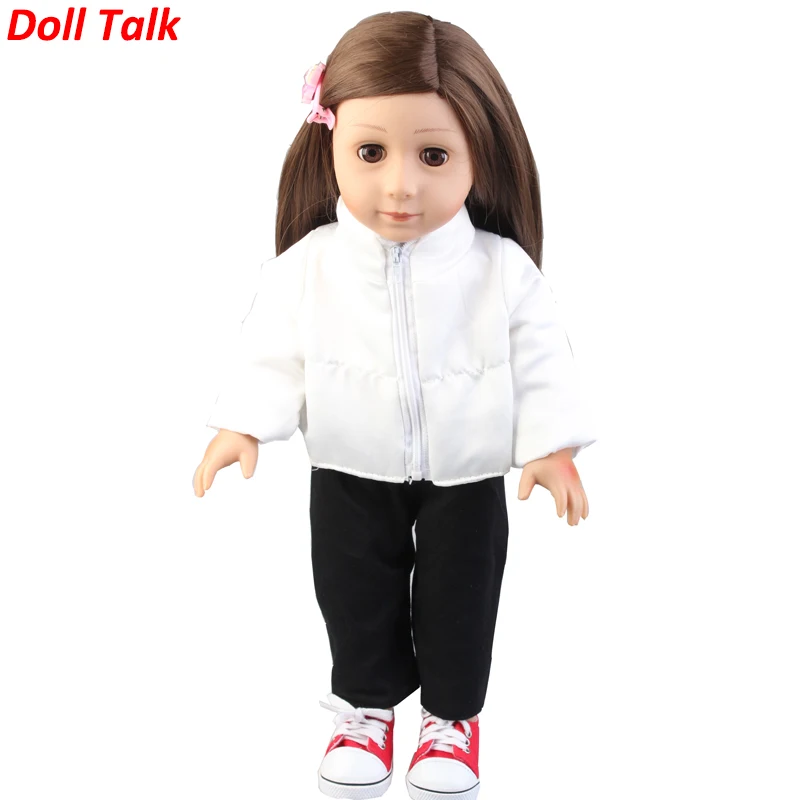 Кукла Talk Baby, новинка, 18 дюймов, Одежда для куклы 40 см-43 см, пуховая одежда для мальчиков и девочек, аксессуары для куклы, лучший праздничный день рождения