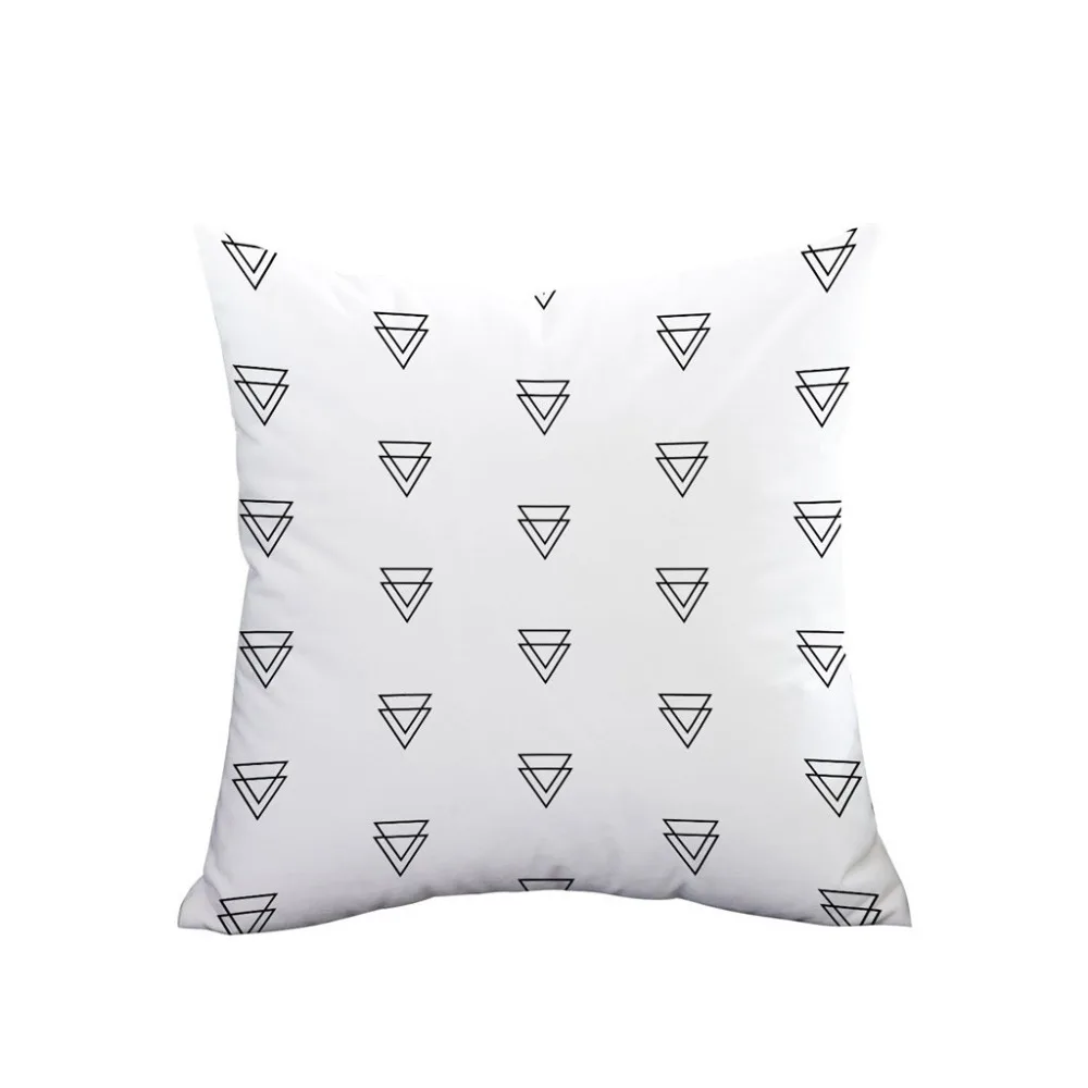 4Psc геометрический короткий плюшевый кожаный смешанный Чехол на подушку в