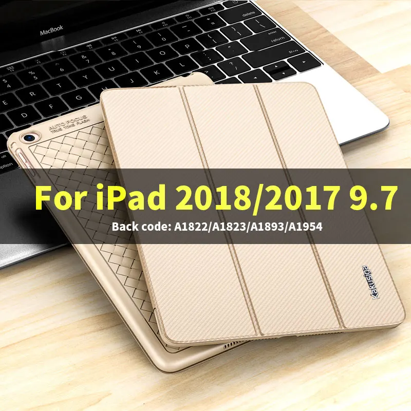 Ультра тонкий охлаждения Тканые Чехол для Apple iPad 9,7 чехол для iPad Air 1 2 Smart магнитная кожа чехол для iPad Pro 9,7 - Цвет: For iPad 2017 2018
