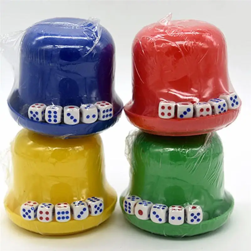 Пластиковый стаканчик для игральных костей с крышкой и 5 KTV вечерние бар