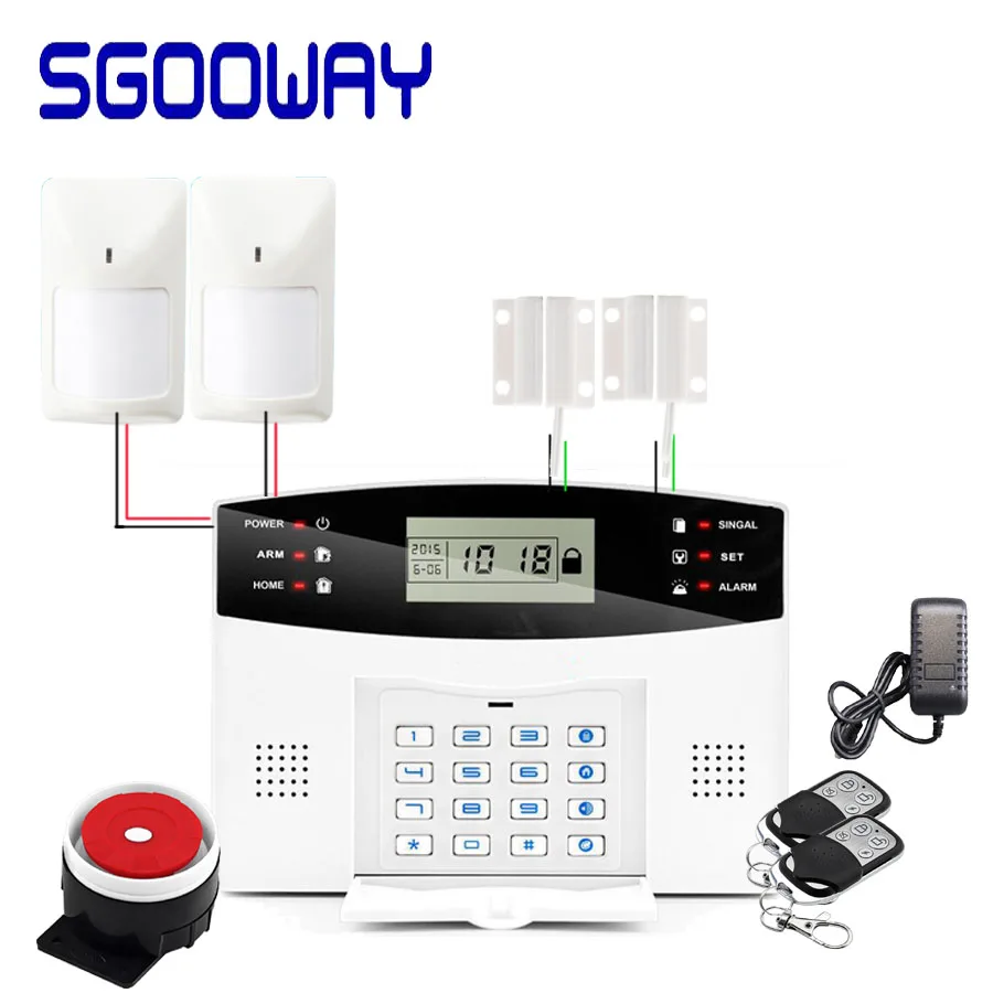 Kit D Sgooway беспроводной проводной gsm защита от взлома системы безопасности дома с автоматическим циферблатом движения датчик двери детектор - Цвет: Kit D
