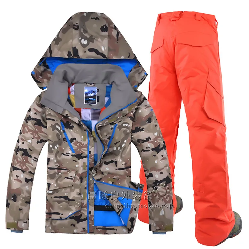 GSOU зимняя уличная спортивная камуфляжная лыжная куртка на молнии Ветрозащитный