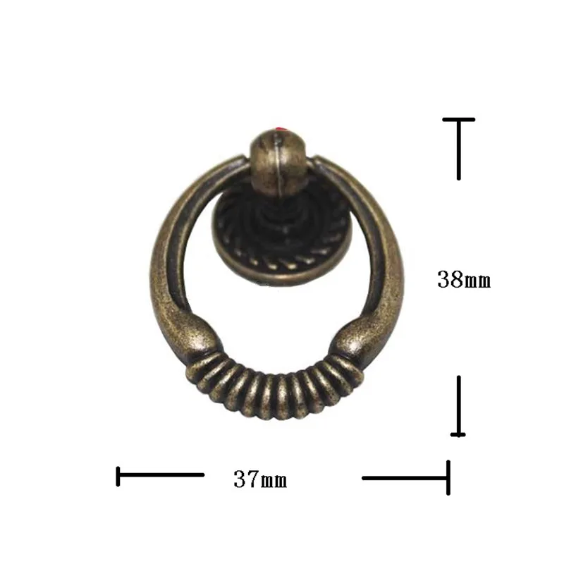 Винтажные ручки для шкафа из сплава мебельные кухонные ящика буфета кольцевые