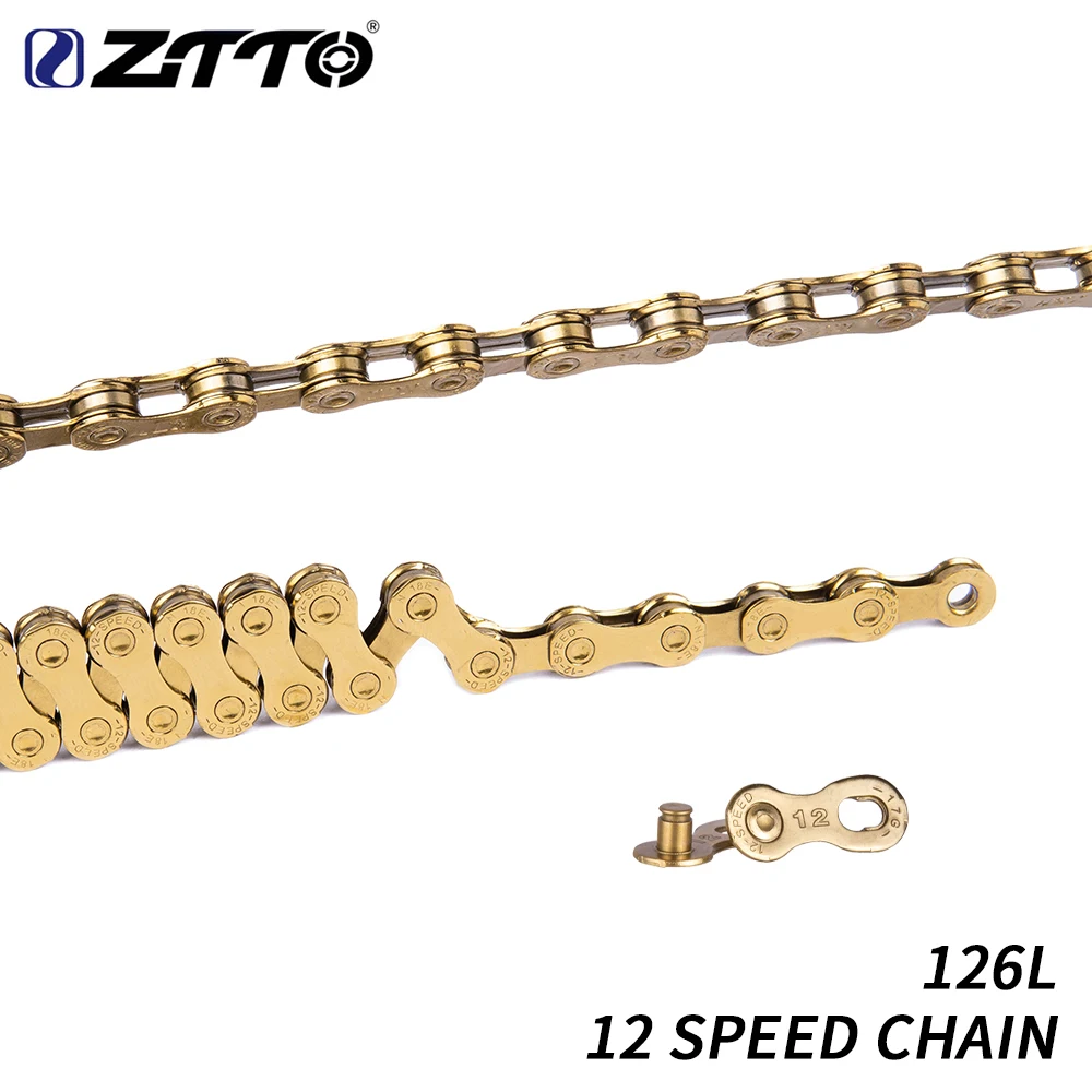 ZTTO MTB 12 скоростная цепь золото 12s Орел Золотой 12 скоростная цепь x1 x12 1x12 системный разъем в комплекте 126L звенья для велосипеда