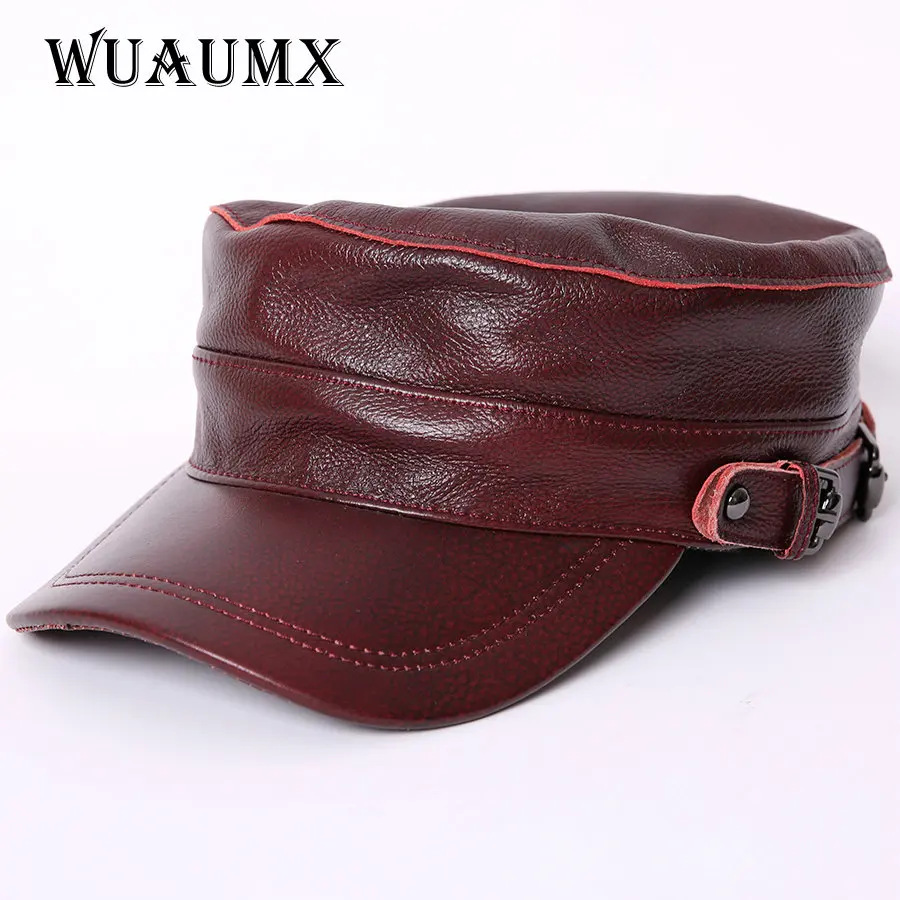 Wuaumx Новый Пояса из натуральной кожи Бейсбол Кепки для Для мужчин и famale Flat Top