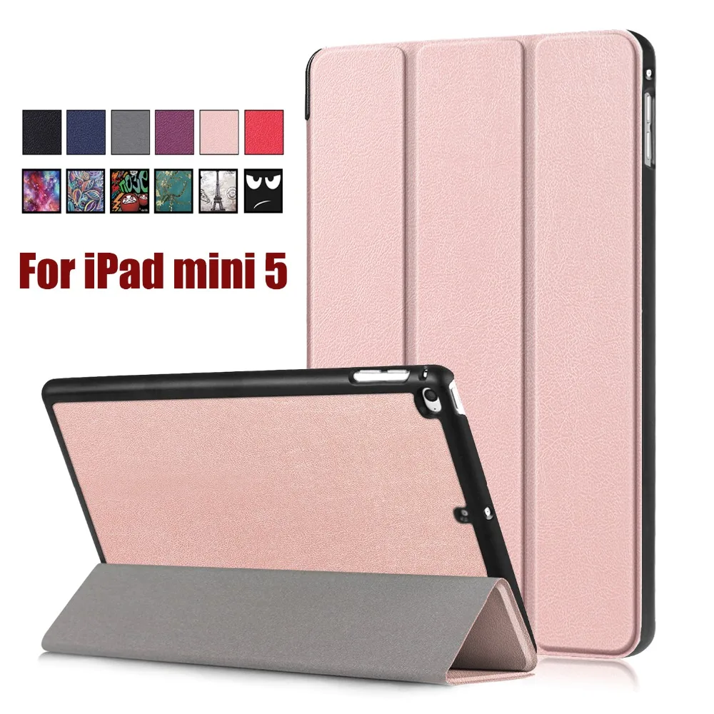 

Для Apple, 2019, новинка, iPad mini 5, деловой, окрашенный, спящий, Wakup, искусственная кожа, книжка, флип, умный чехол, чехол для iPad mini 5