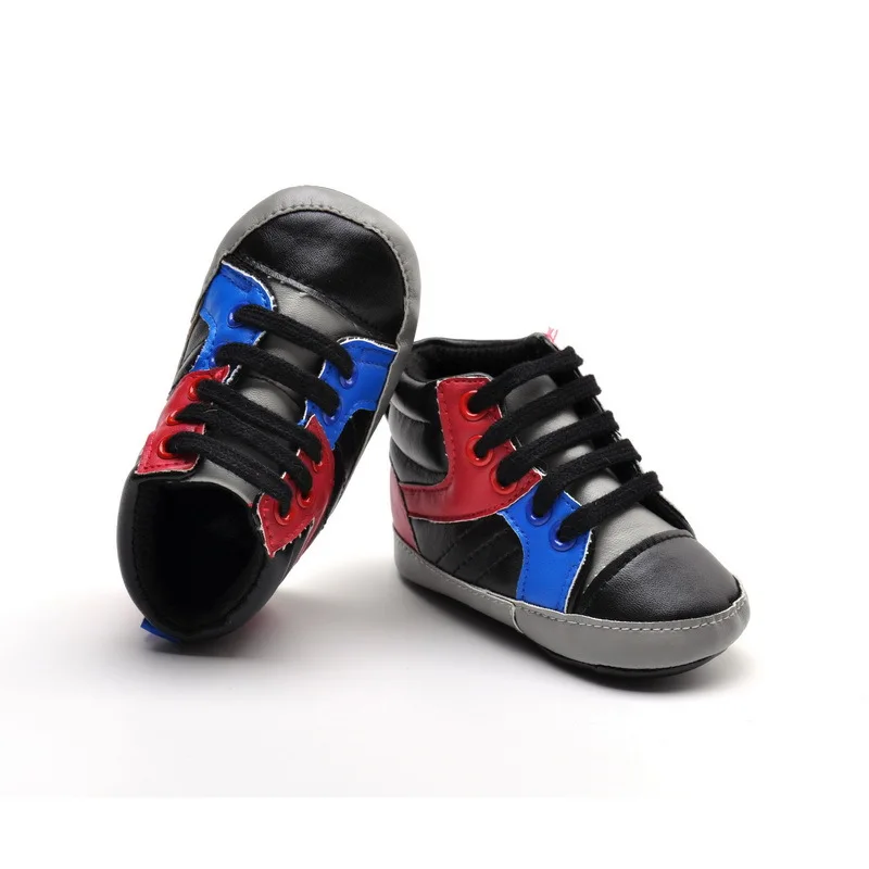 Новая Мода Новорожденный Высокого верха Мальчиков Дети Впервые Ходунки Обувь