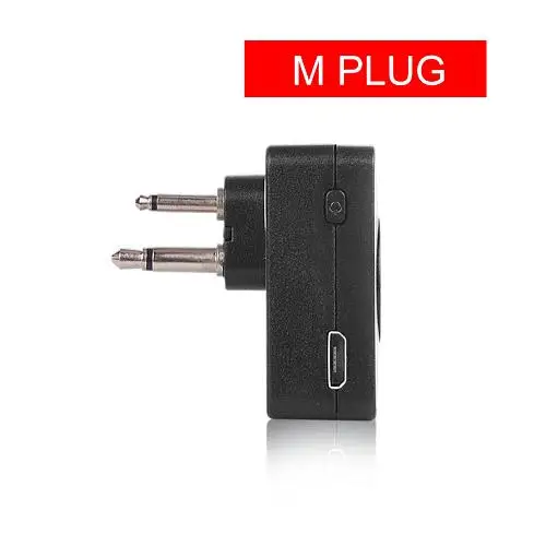 M Plug Walkie talkie Bluetooth PTT динамик Handfree Беспроводные наушники гарнитуры микрофон для BaoFeng UV-82 UV-5R BF-888S TYT двухстороннее радио - Цвет: M Plug