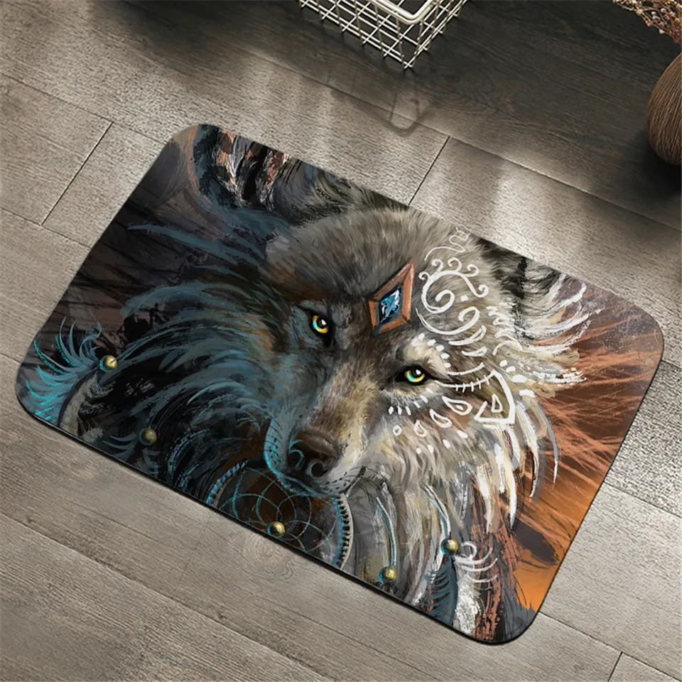 Wolf Warrior by SunimaArt коврики для ванной нескользящий мягкий коврик гостиной с Ловец