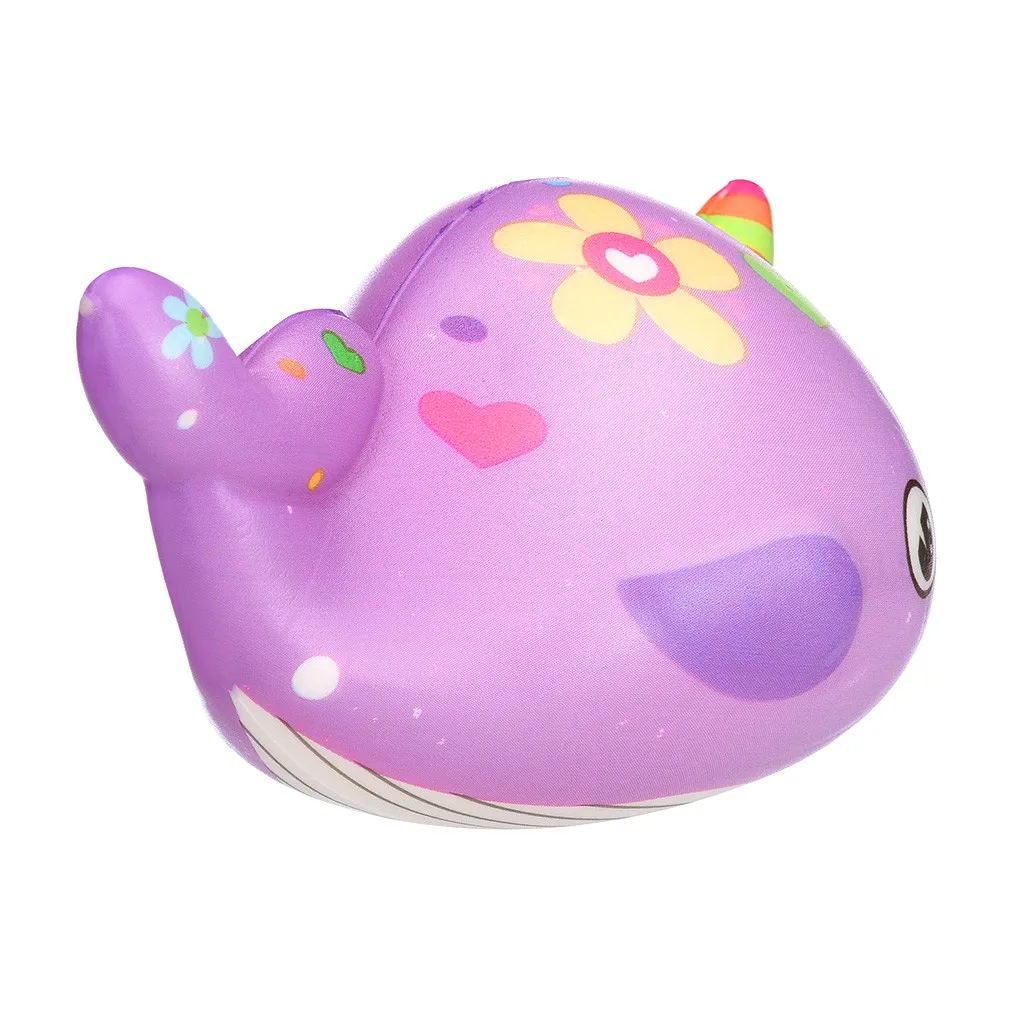 Радуга Нарвал игрушка-давилка Kawaii Нарвал медленно поднимающийся крем ароматизированные игрушки для снятия стресса подарки для детей A517