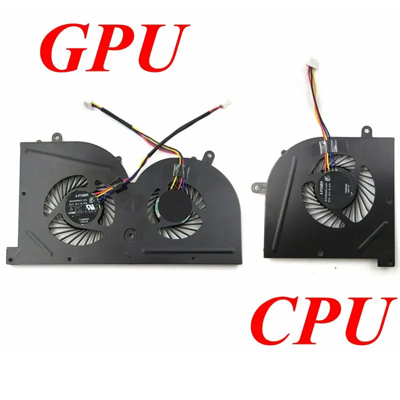 CPUGPU GZEELE охлаждающий вентилятор для ноутбука MSI GS73 GS73VR MS-17B1 GS63VR GS63 Stealth Pro cpu BS5005HS-U2F1 GPU BS5005HS-U2L1 кулер - Цвет лезвия: CPUGPU