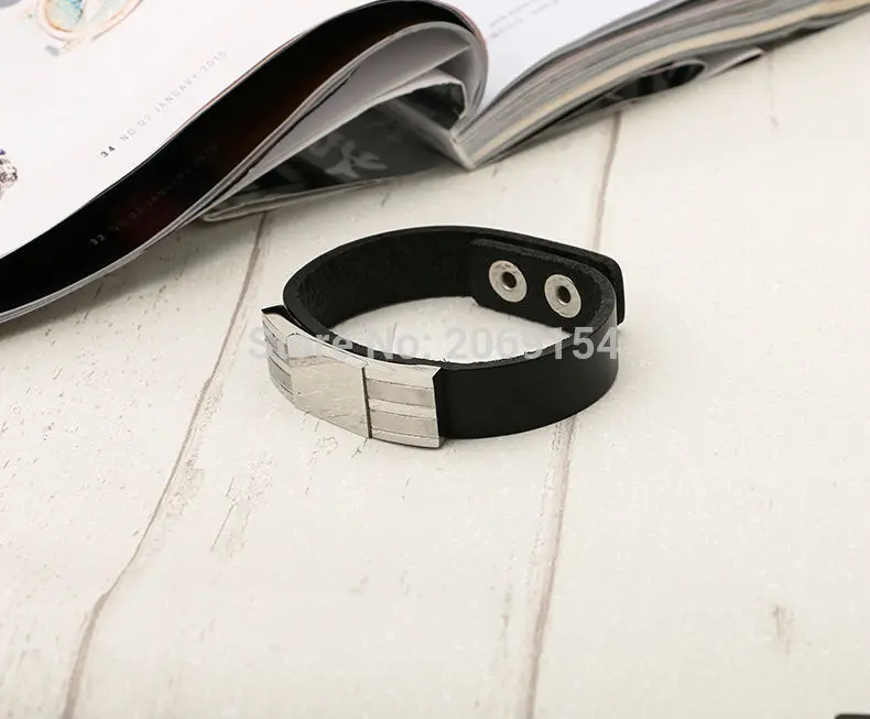 Классический Браслет из натуральной кожи модные ювелирные изделия браслет