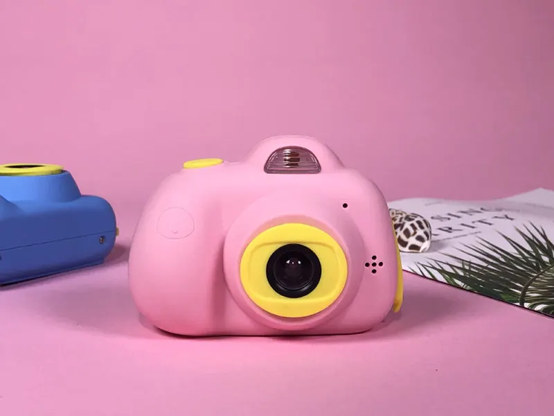 pink without card Детская игрушечная мини-камера, цифровая фотокамера, детские игрушки, обучающая фотография, подарки, игрушка для малышей, 8 Мп, hd камера для детей - Цвет: pink without card