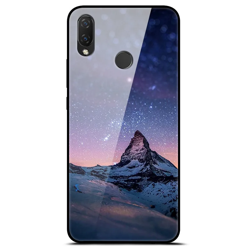 Чехол с закаленным стеклом для Huawei Nova 3 6 дюйма задняя крышка 3i P Smart Plus чехол Honor