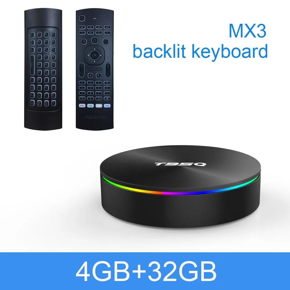 4GB32GBMX3 PULIERDE T95Q Amlogic S905X2 4 Гб 64 Гб Смарт Android 9,0 ТВ коробка Bluetooth 4,0 H2.65 4K 2,4 ГГц/5 ГГц wifi ТВ-приставка медиаплеер - Цвет: 4GB32GBMX3