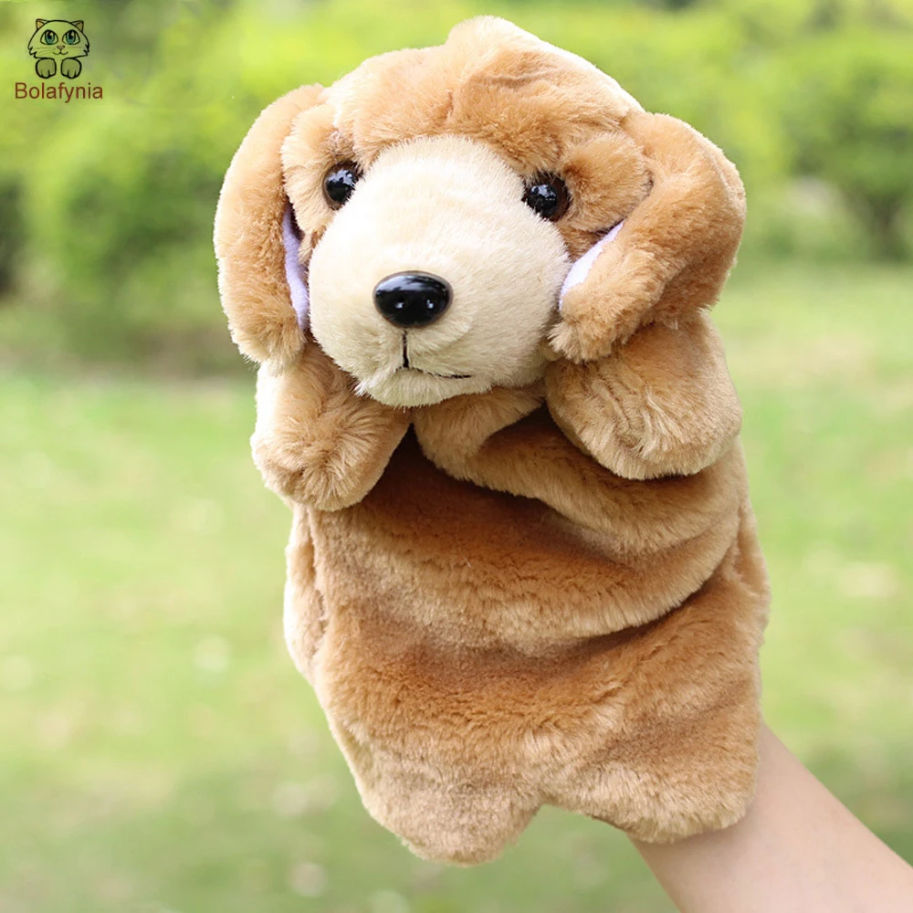 Grey Clever Dog Children Baby Hand Plush Stuffed Puppet Toys Christmas Birthday Gifts | Игрушки и хобби