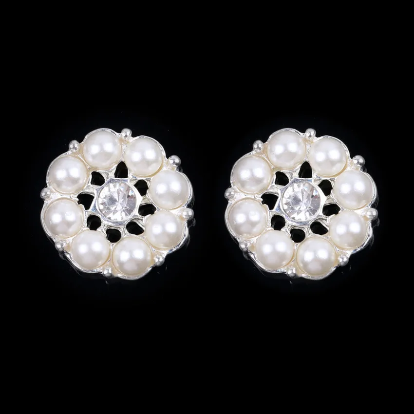 Жемчужные шипованные пуговицы из горного хрусталя цветок Круглый кластер