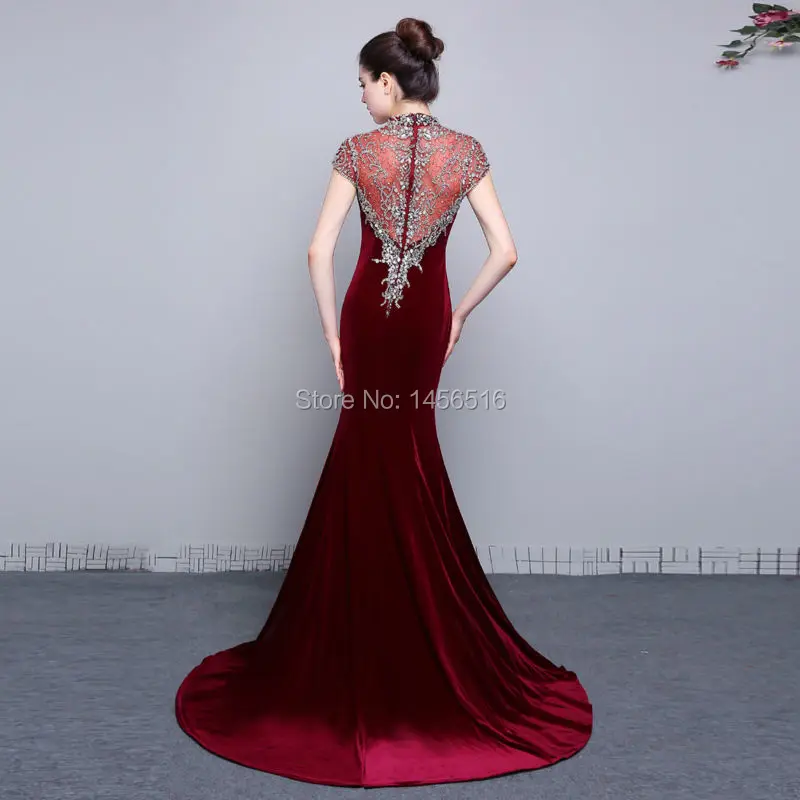 Vestidos de formatura реальные фотографии Сексуальные вечерние платья боковое Открытое