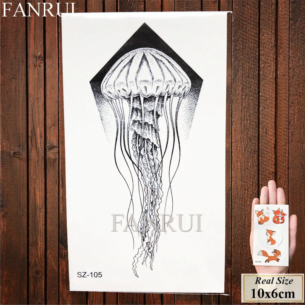 ASZ105 FANRUI, черный треугольник, татуировки, временные, для женщин, Геометрическая рука, астронавт, Арт, тату, наклейки, планета, вода, передача, тату, Космический человек - Цвет: ASZ105