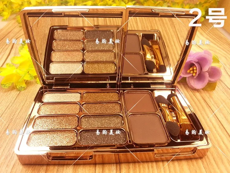 Профессиональные блестящие тени для век Naked Palette 10 цветов Косметика светящиеся долговечные водостойкие инструменты для макияжа глаз paleta