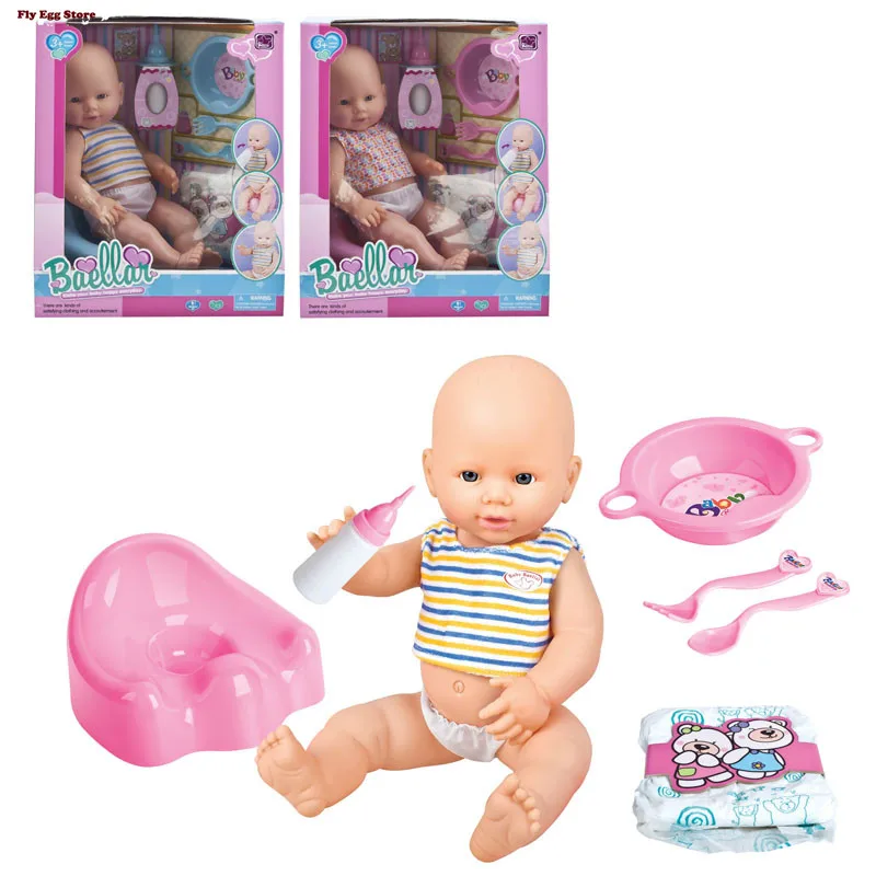 Горячая reborn baby doll с молочной бутылкой миска Ложка Вилка closestool дом ролевые игры