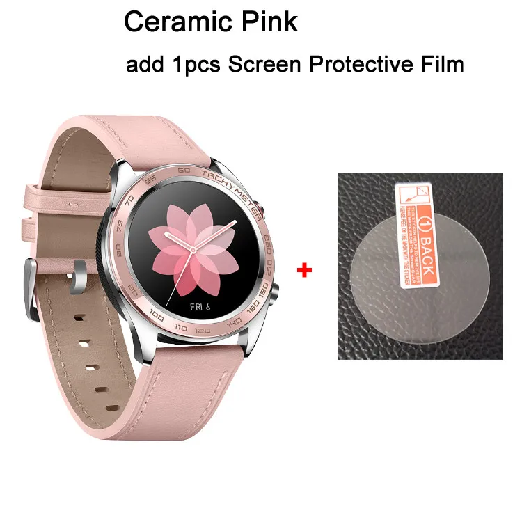 Новинка! Huawei Honor Watch Dream, умные часы, спортивные, для сна, бега, велоспорта, плавания, горы, gps, 1,2 дюймов, AMOLED, цветной экран, 390*390, часы - Цвет: Ceramic Pink add Fil