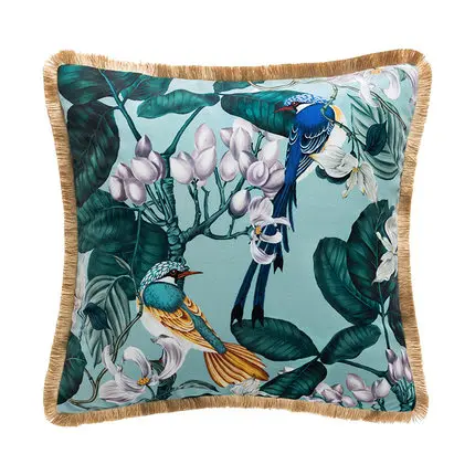 1 Домашние Декоративные диванные подушки, светильник, Роскошный Ретро джунгли, плюшевый Диванный чехол, спинка кровати, наволочка - Цвет: 1
