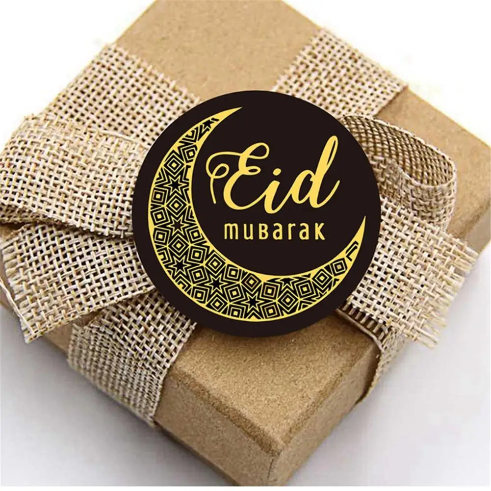 Черные наклейки Eid Mubarak Рамадан Kareem Декор исламский мусульманский декор для