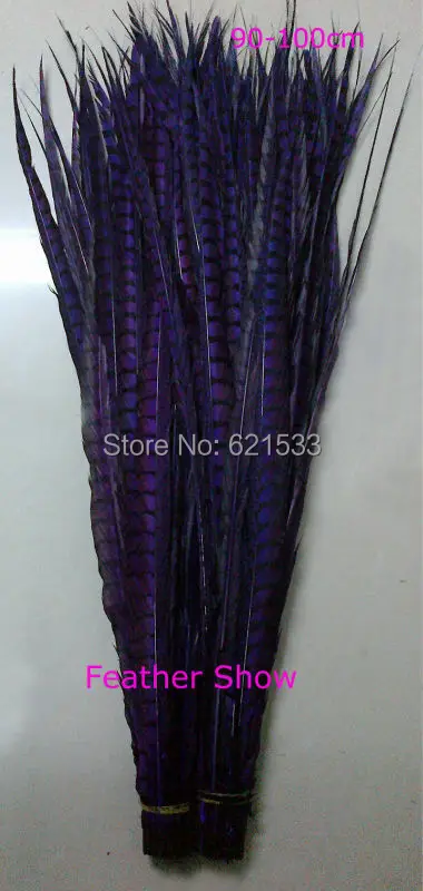 

Lady Amherst Pheasant Side tail feathers 35-40 inches / 90-100cm hot,Purple Colour,50Pcs per lot