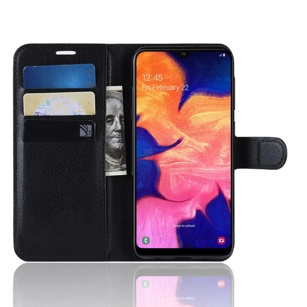 Чехол HUDOSSEN для Samsung Galaxy A10 A105F роскошный защитный чехол телефона откидной кошелек
