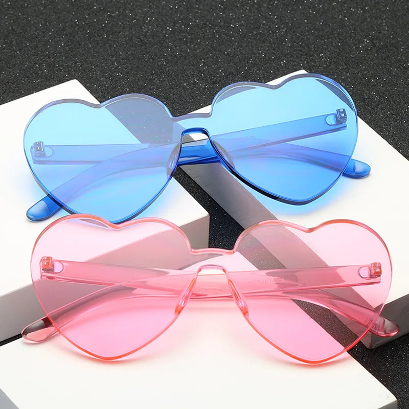 SARACOCO милые Солнцезащитные очки карамельных цветов в форме сердца для женщин