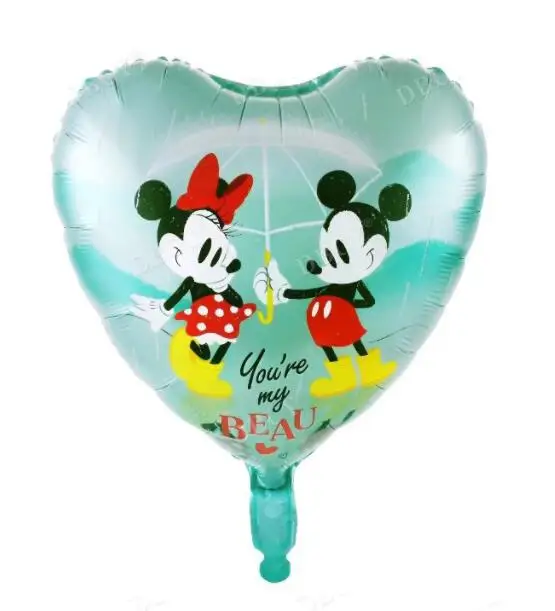 Ballons 1pcs 10 шт./лот, бумажные стаканчики с Микки и Минни, одноразовые столовые приборы для детей, вечерние принадлежности для дня рождения, свадьбы - Цвет: Ballons 1pcs
