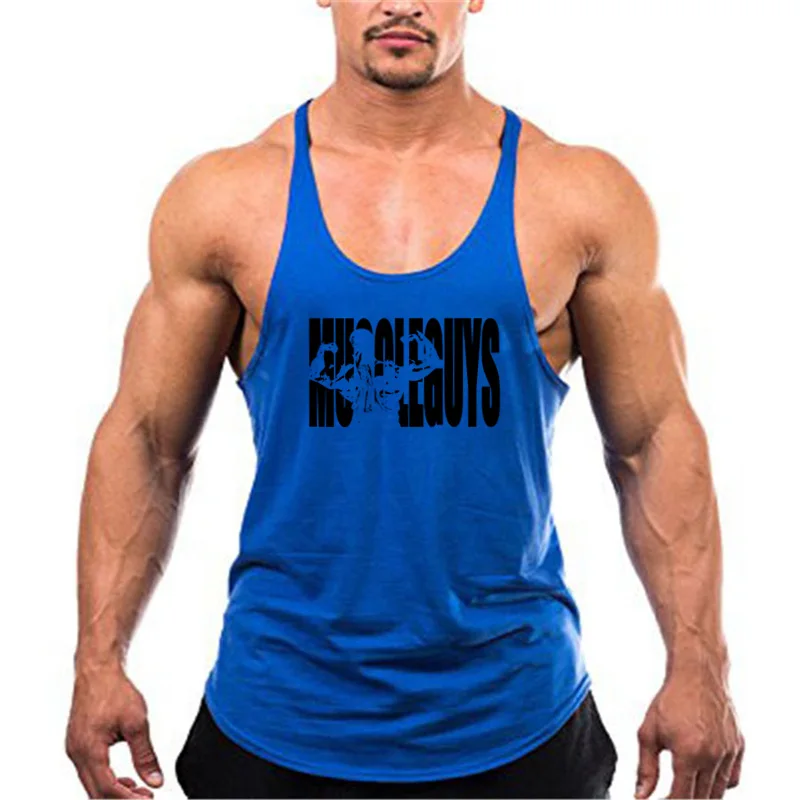 Muscleguys/брендовая одежда для фитнеса и бодибилдинга, майка для мужчин, Спортивная майка Стрингер, хлопковая майка без рукавов, мужская майка для тренировок