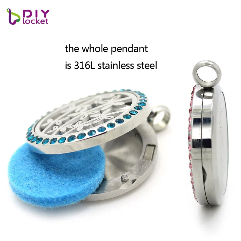 8 Красочные Нержавеющая сталь ароматерапия плавающей медальон Цепочки и