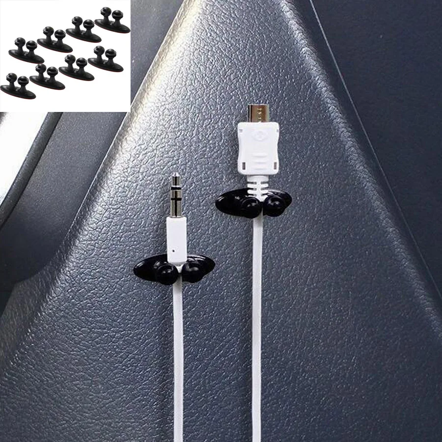 8Pcs/lot Car Interior Dashboard Navigation Wiring Line Cable Fixed Buckle Tie Clip Phone USB Assembly Auto Accessories | Автомобили и