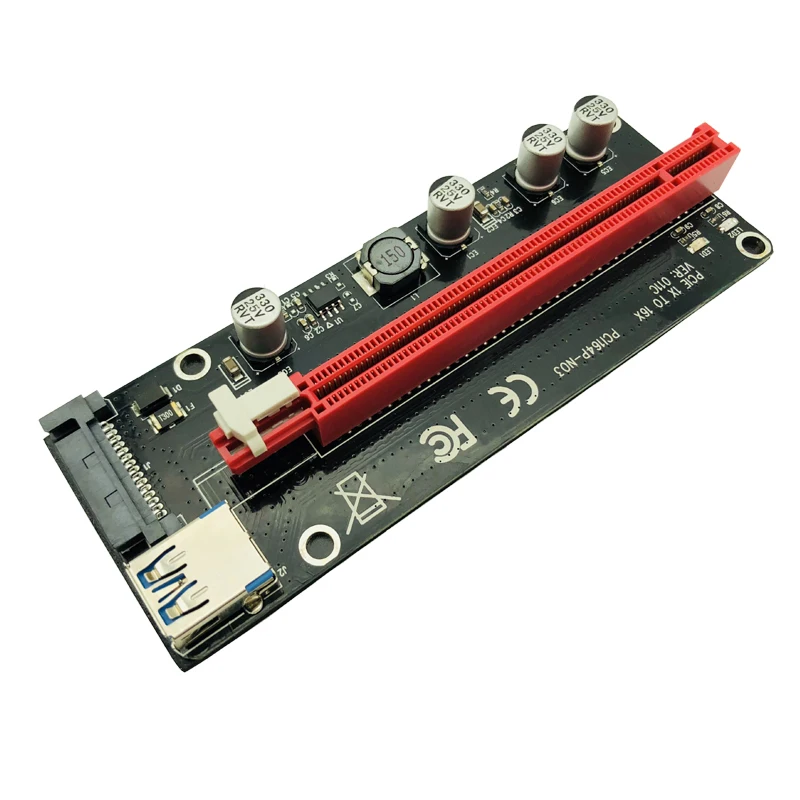 Райзер PCI E PCIe VER011C с 1x на 16x адаптером кабель USB 3 0 SATA светодиодный индикатор
