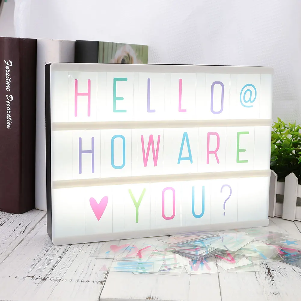 Светильник для кинотеатра с буквами формата А4 цветной светильник сделай сам