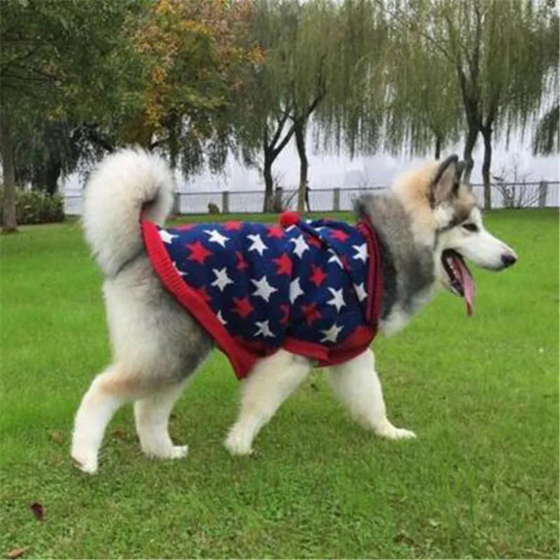 Свитер для собак зимняя одежда Samoyed золотистый ретривер Хаски куртка больших