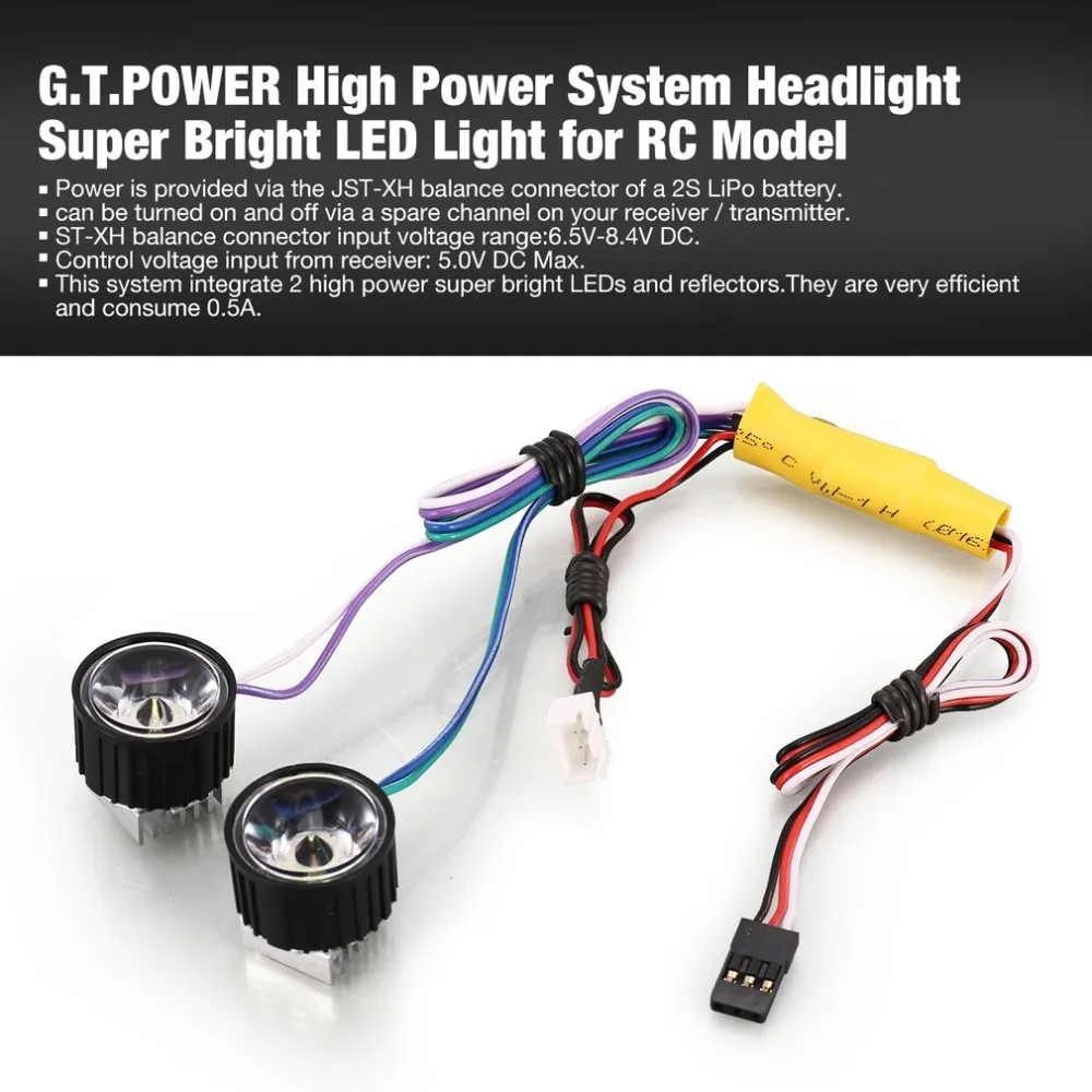 G. T. POWER Высокая мощность системы фар супер яркий светодиодный свет/лампа для RC