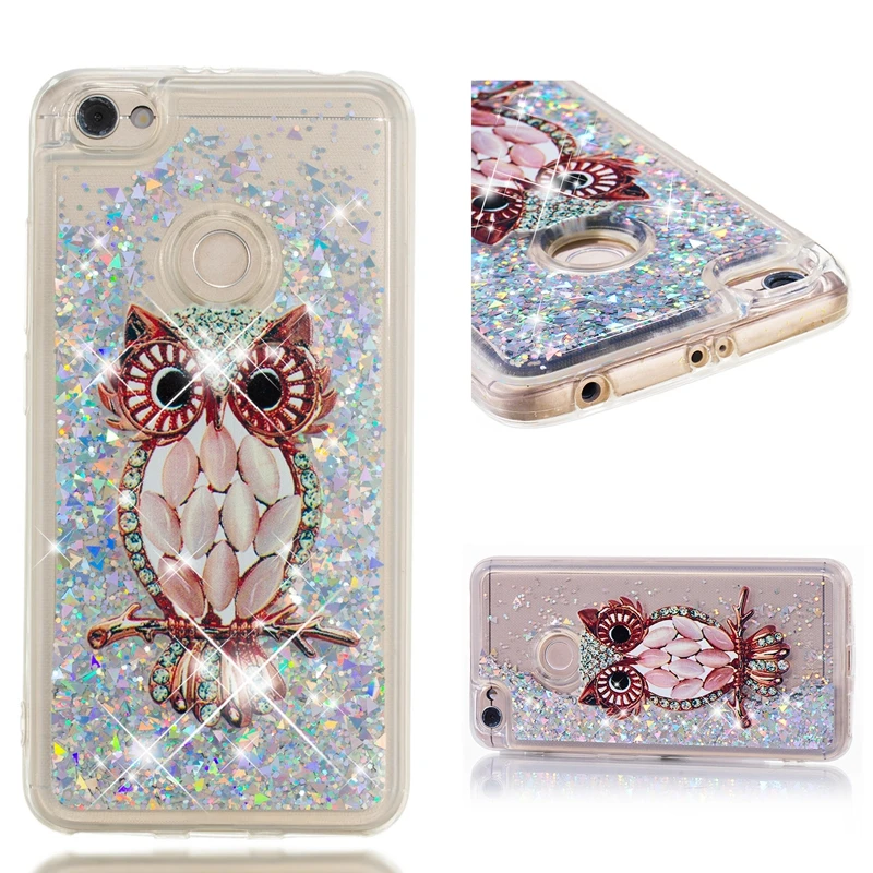 Owl Xiao mi Red mi Note 5a Prime жидкий зыбучий песок чехол для телефона на Funda Xiaomi mi A1 Xio mi Red mi 5 Plus Note 4 4x 4a 5a чехол-крышка - Цвет: Owl