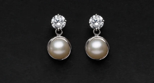 7-8 мм Оригинальные пресноводные маленькие жемчужные серьги принцессы | Украшения